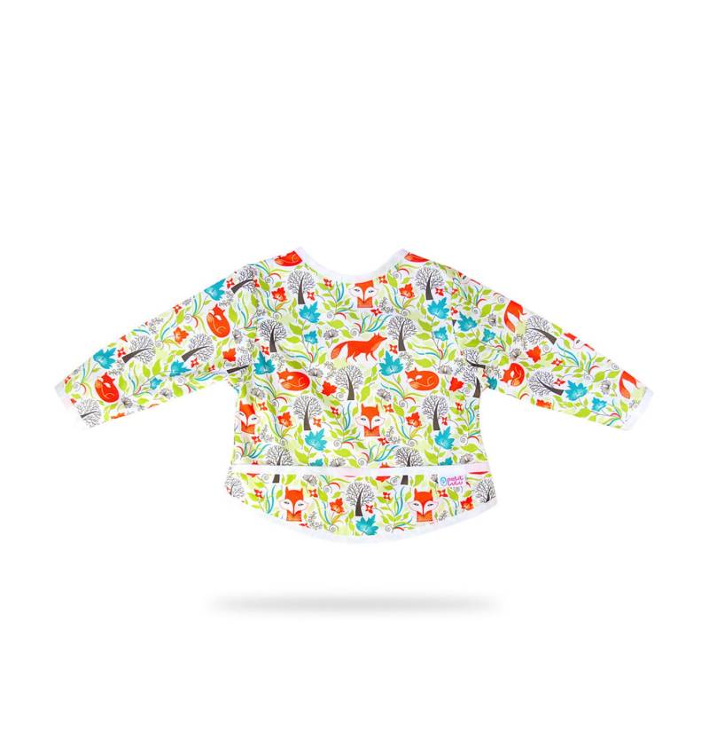Petit Lulu Lätzchen mit Ärmeln - Foxes L (18 - 36 Monate) von Petit Lulu