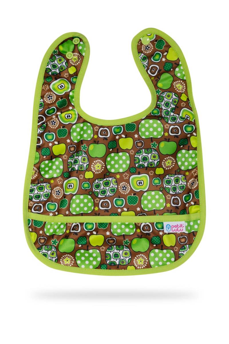 Petit Lulu Lätzchen mit Auffangtasche - Apple Cider von Petit Lulu