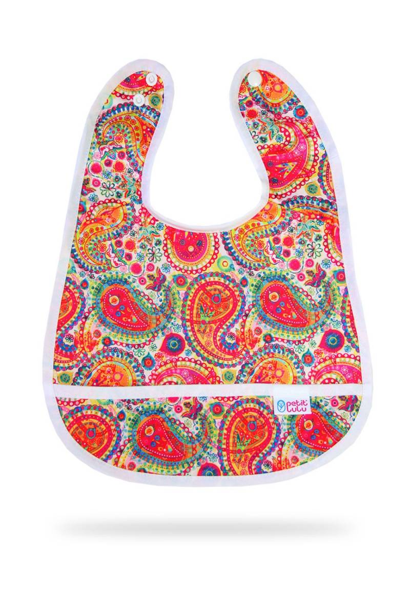 Petit Lulu Lätzchen mit Auffangtasche - Colourful Orient von Petit Lulu