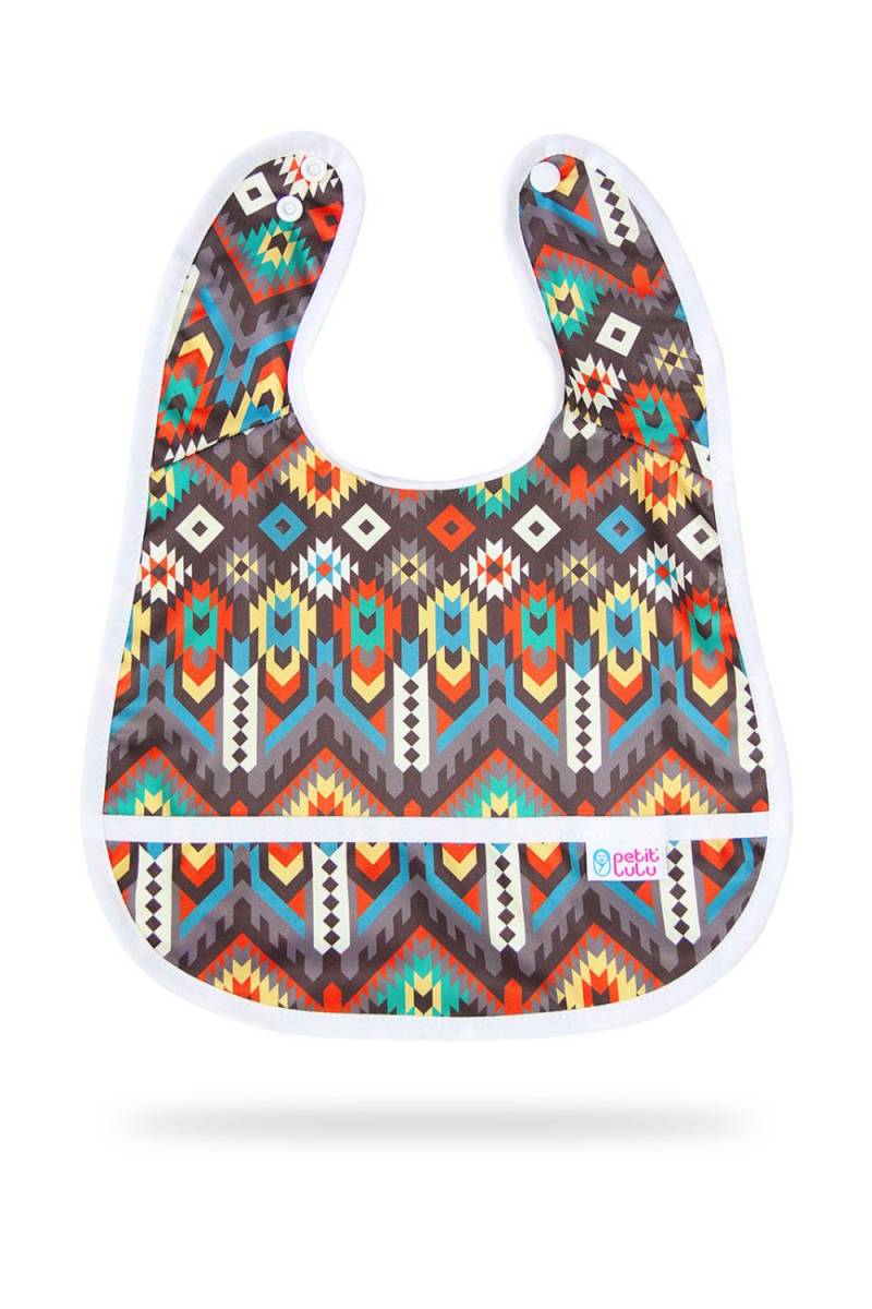 Petit Lulu Lätzchen mit Auffangtasche - Ethno von Petit Lulu