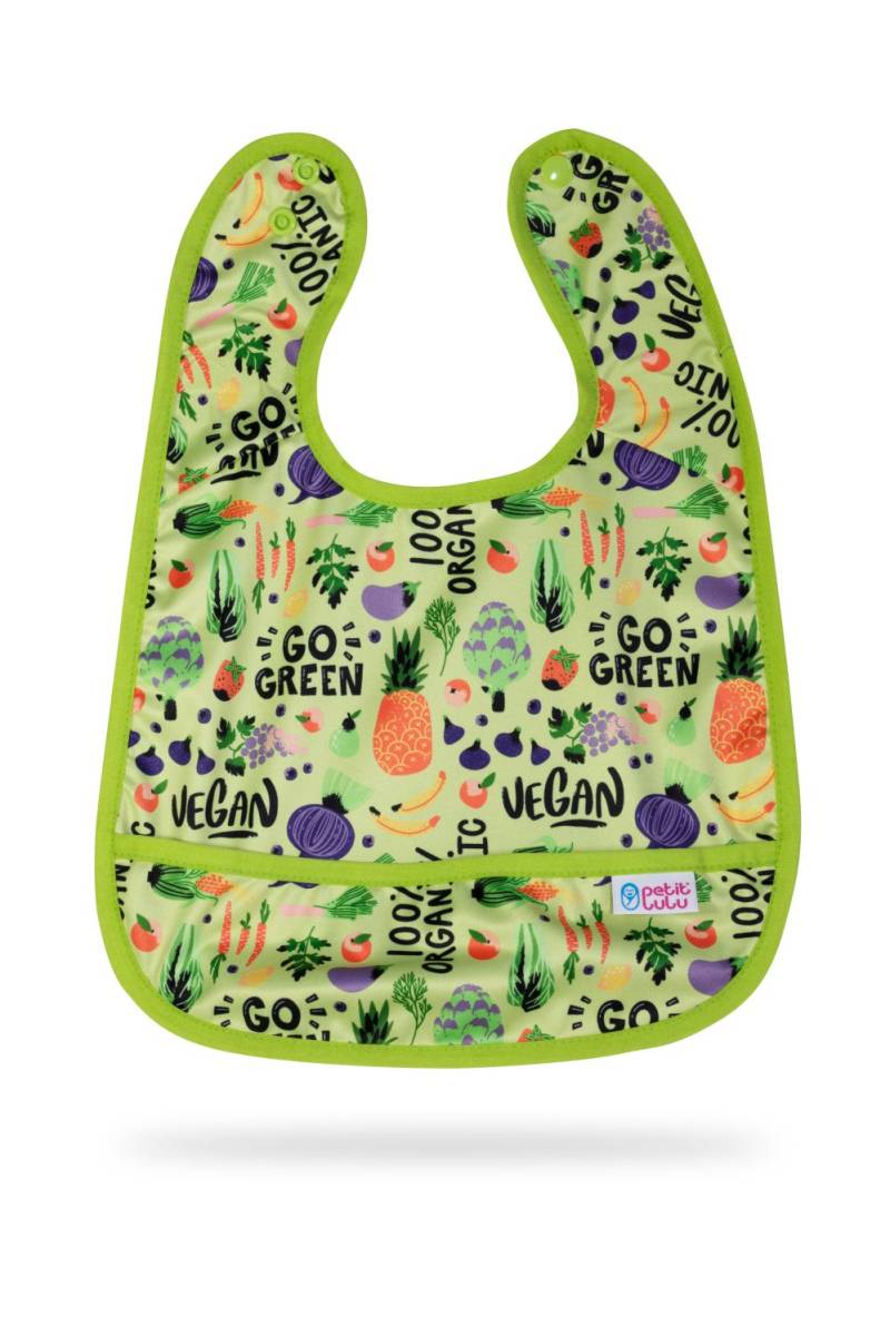 Petit Lulu Lätzchen mit Auffangtasche - Go Green von Petit Lulu