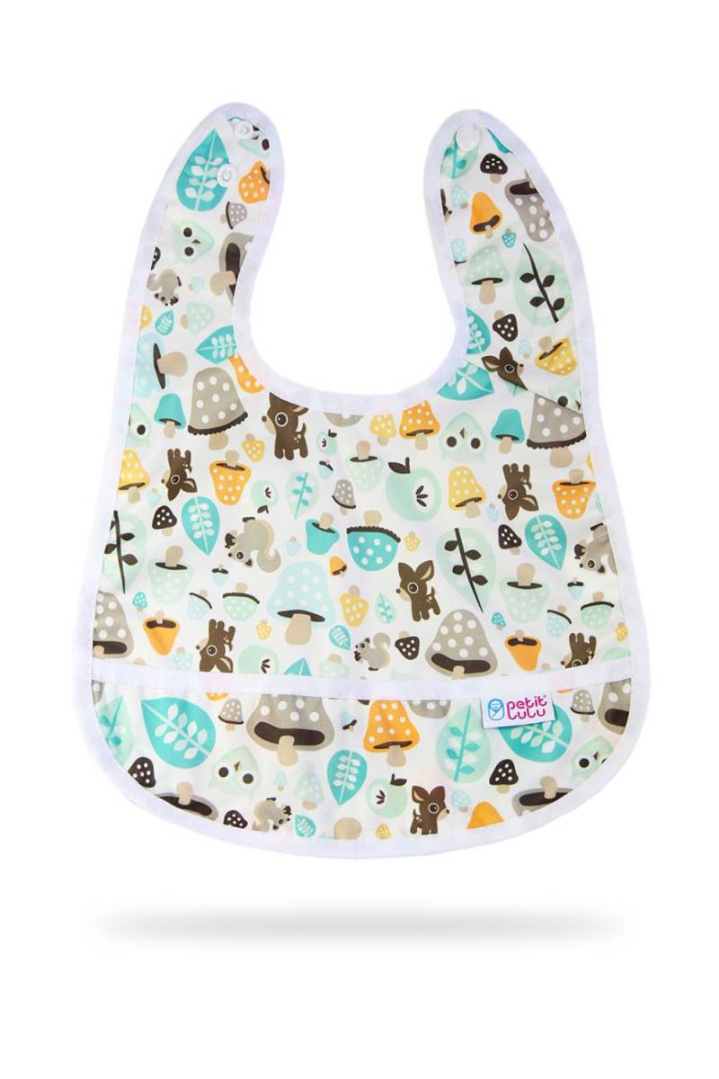 Petit Lulu Lätzchen mit Auffangtasche - Mushrooms von Petit Lulu