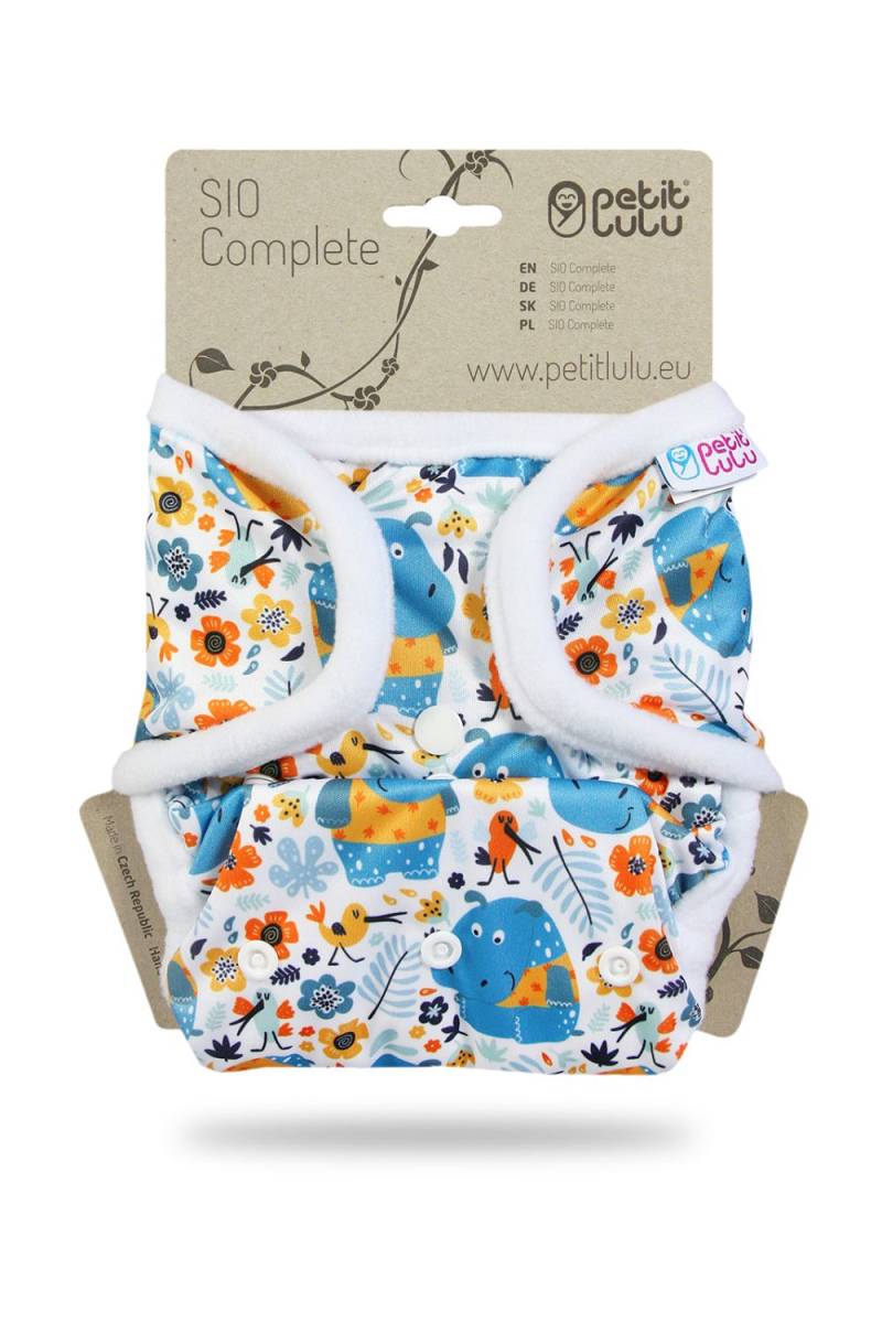 Petit Lulu One Size SIO mit Einlagen (Druck) - Hippos von Petit Lulu