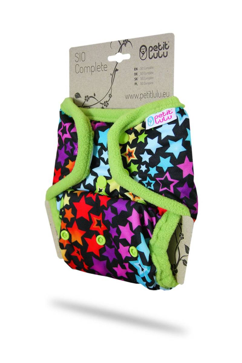 Petit Lulu One Size SIO mit Einlagen (Druck) - Rainbow Stars von Petit Lulu