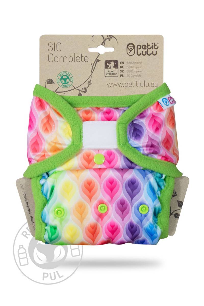 Petit Lulu One Size SIO mit Einlagen (Klett) - Rainbow Flames von Petit Lulu