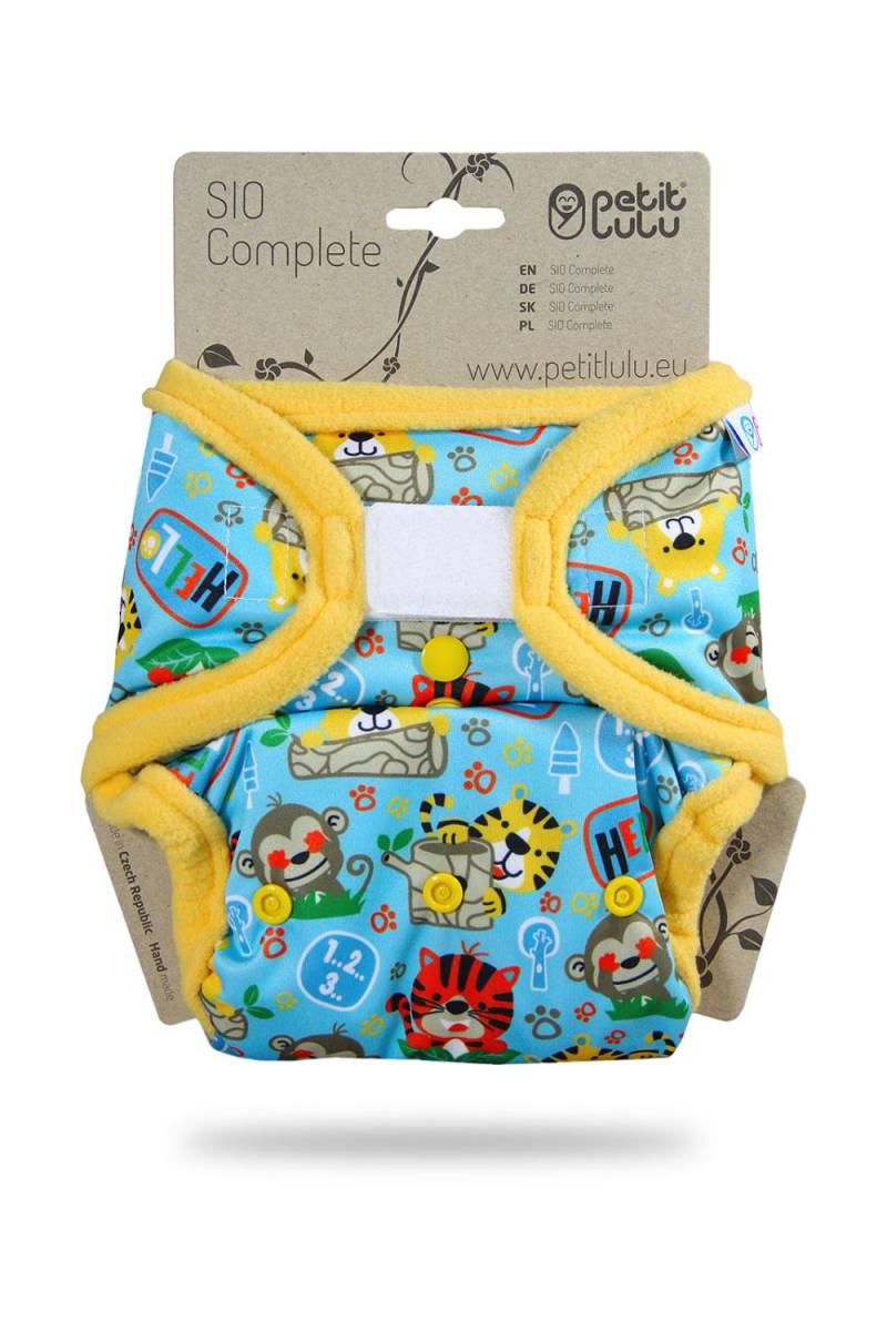 Petit Lulu One Size SIO mit Einlagen (Klett) - School Jungle von Petit Lulu