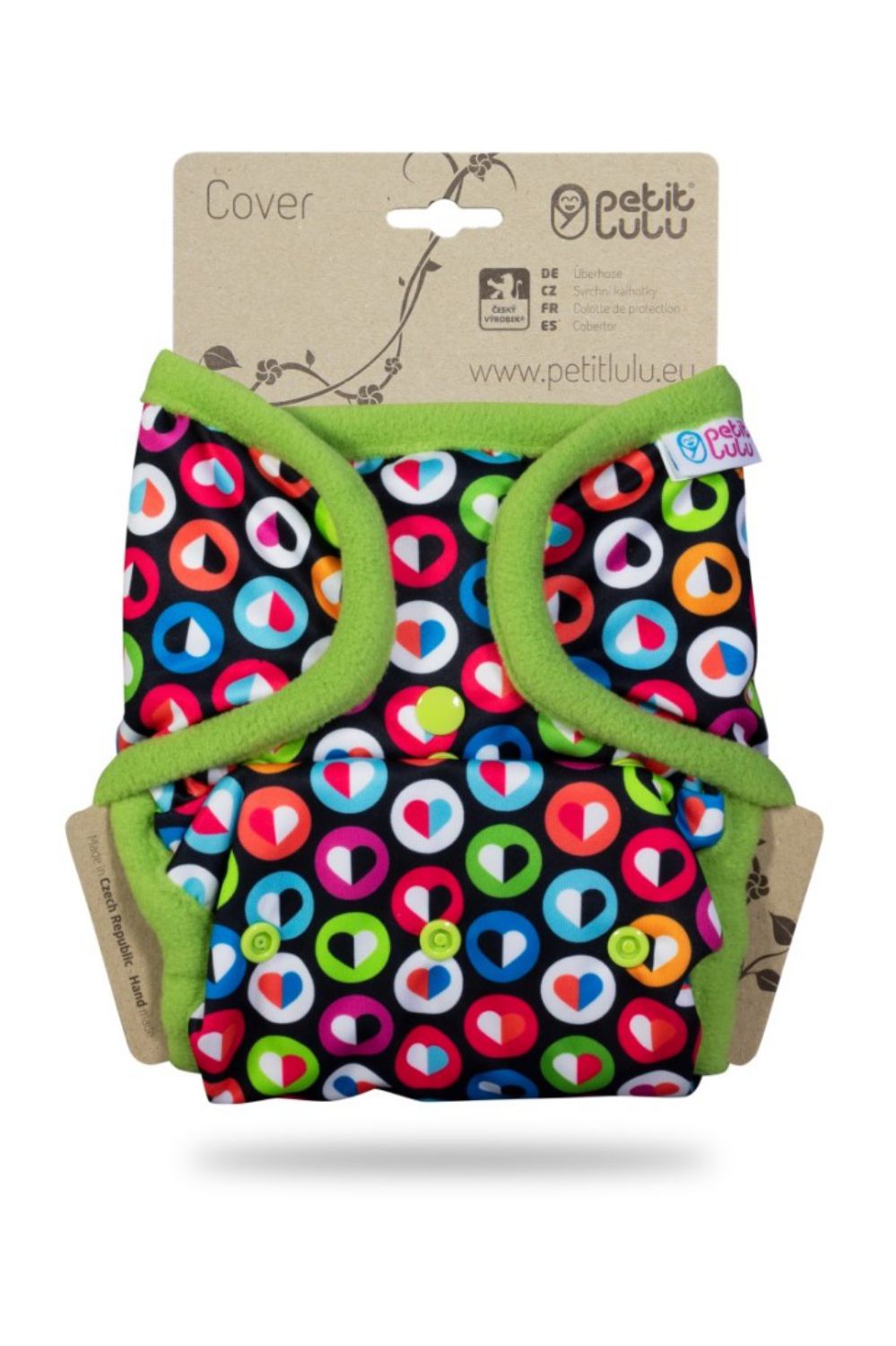 Petit Lulu One Size Überhose (Druck) - Colourful Hearts von Petit Lulu