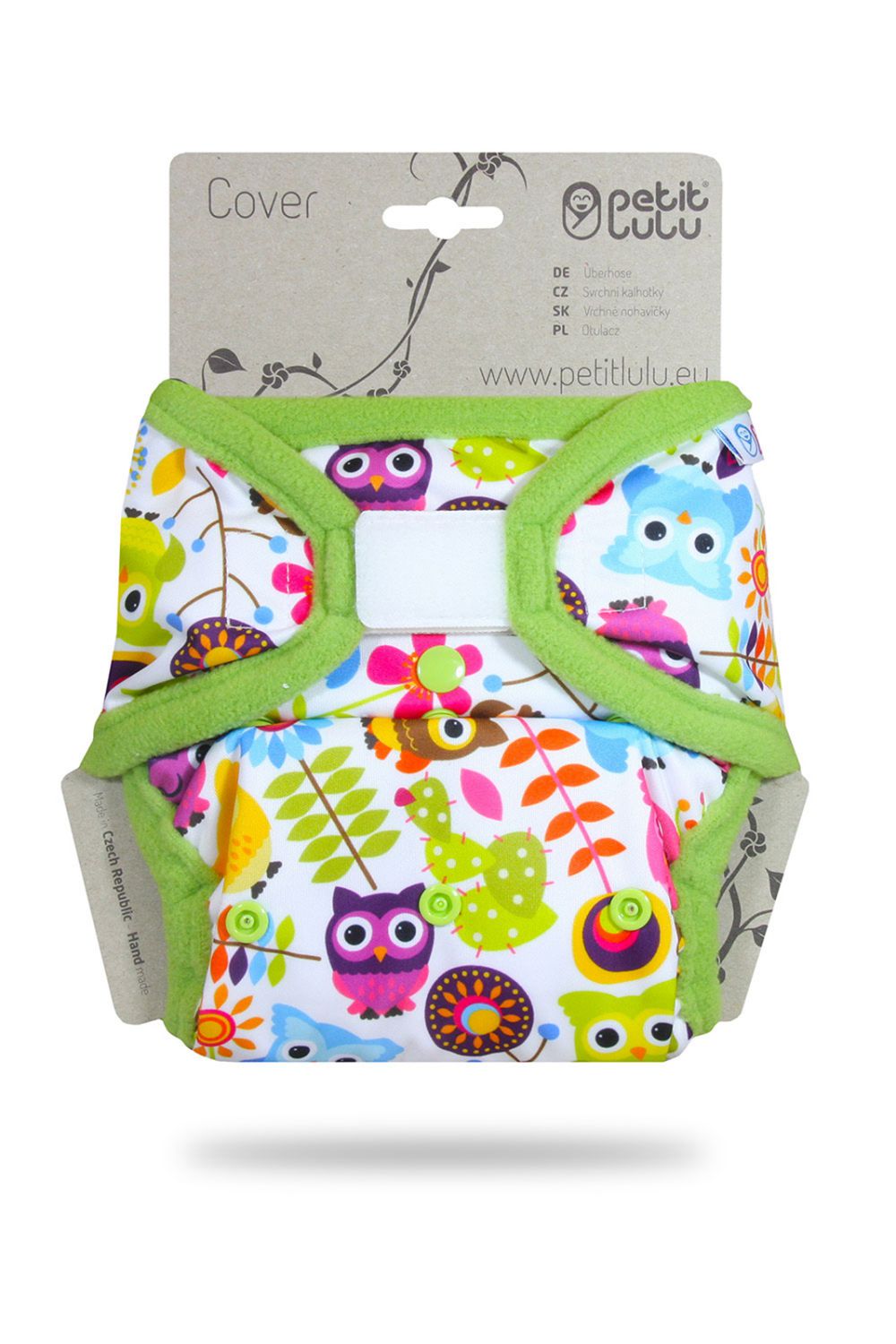 Petit Lulu One Size Überhose (Klett) - Happy Owls von Petit Lulu