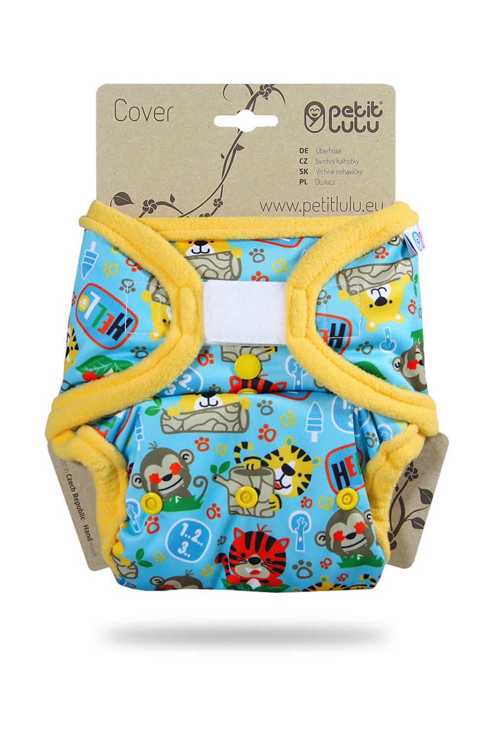 Petit Lulu One Size Überhose (Klett) - School Jungle von Petit Lulu
