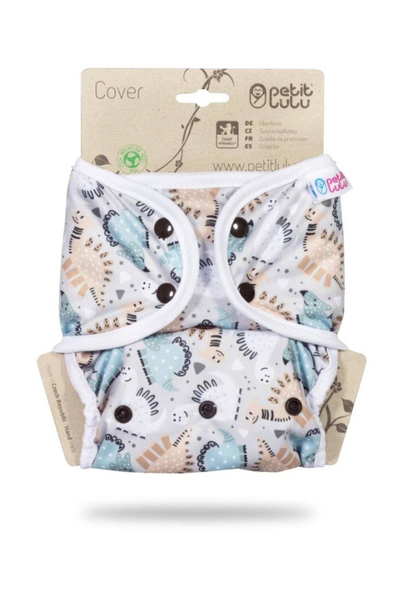 Petit Lulu One Size Überhose mit Fleece-Laschen (Druck) - Dinos Friendship von Petit Lulu
