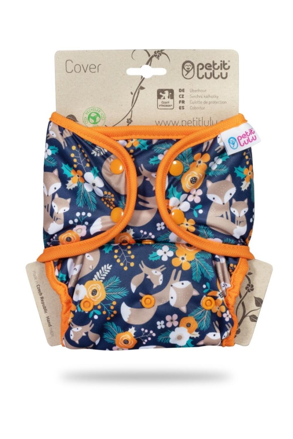 Petit Lulu One Size Überhose mit Fleece-Laschen (Druck) - Fox Family von Petit Lulu