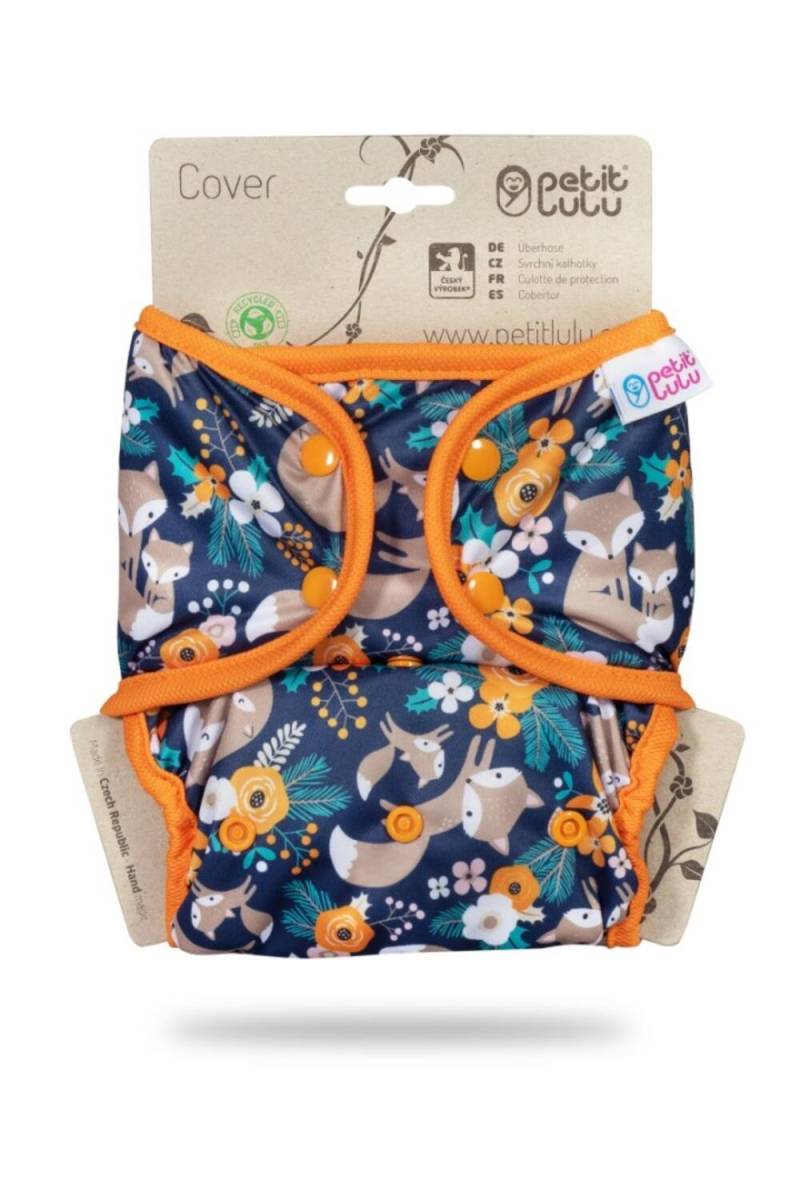 Petit Lulu One Size Überhose mit Fleece-Laschen (Druck) - Fox Family von Petit Lulu