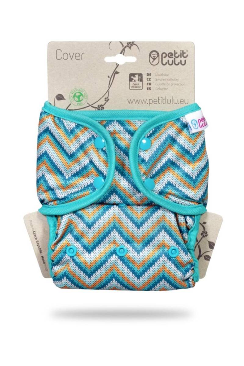 Petit Lulu One Size Überhose mit Fleece-Laschen (Druck) - Knitted Chevron von Petit Lulu