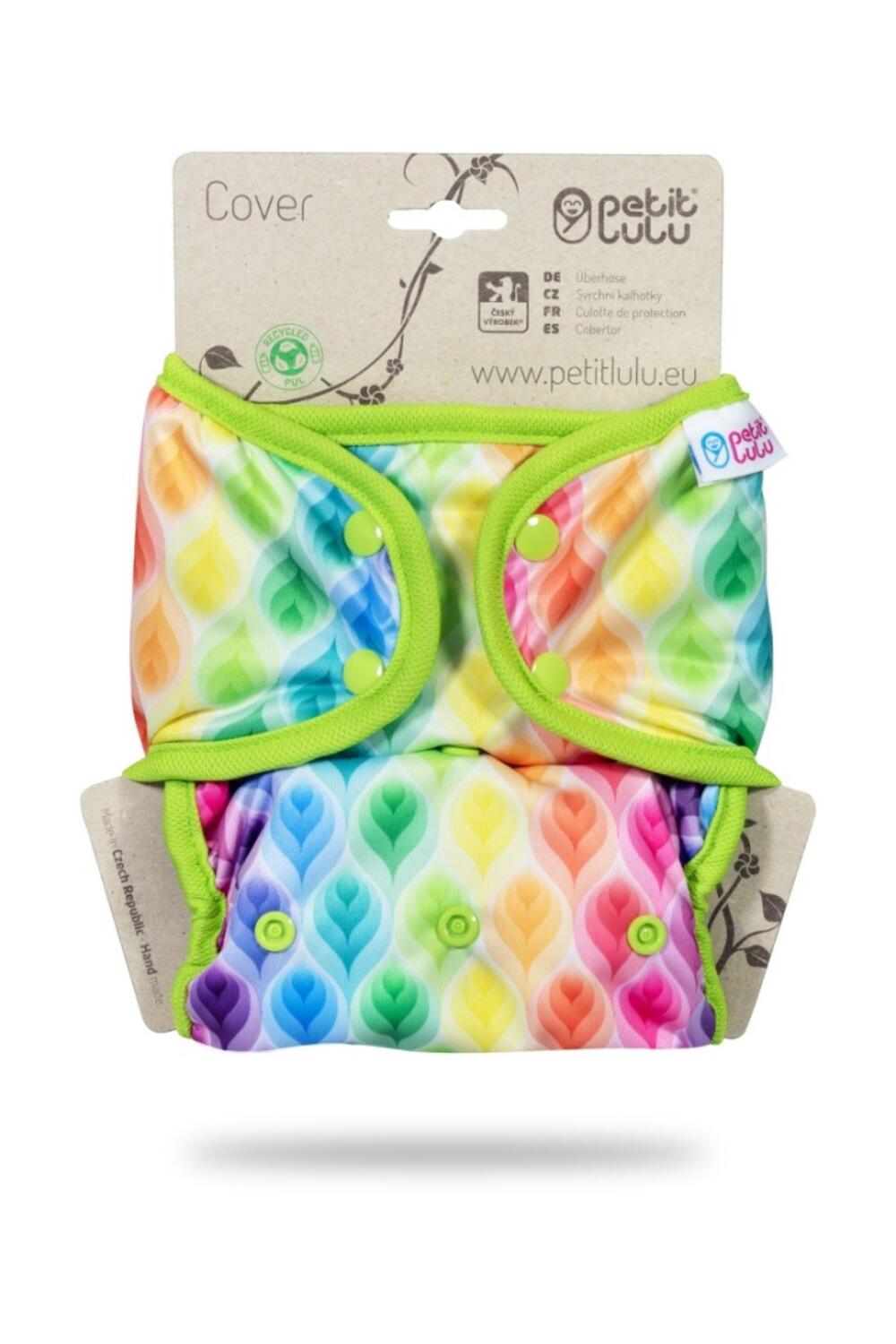 Petit Lulu One Size Überhose mit Fleece-Laschen (Druck) - Rainbow Flames von Petit Lulu
