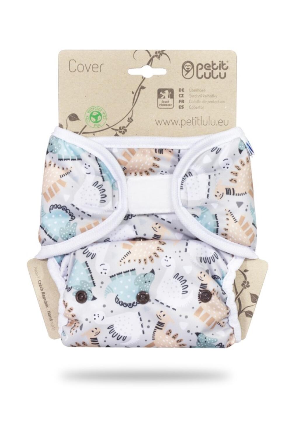Petit Lulu One Size Überhose mit Fleece-Laschen (Klett) - Dinos Friendship von Petit Lulu