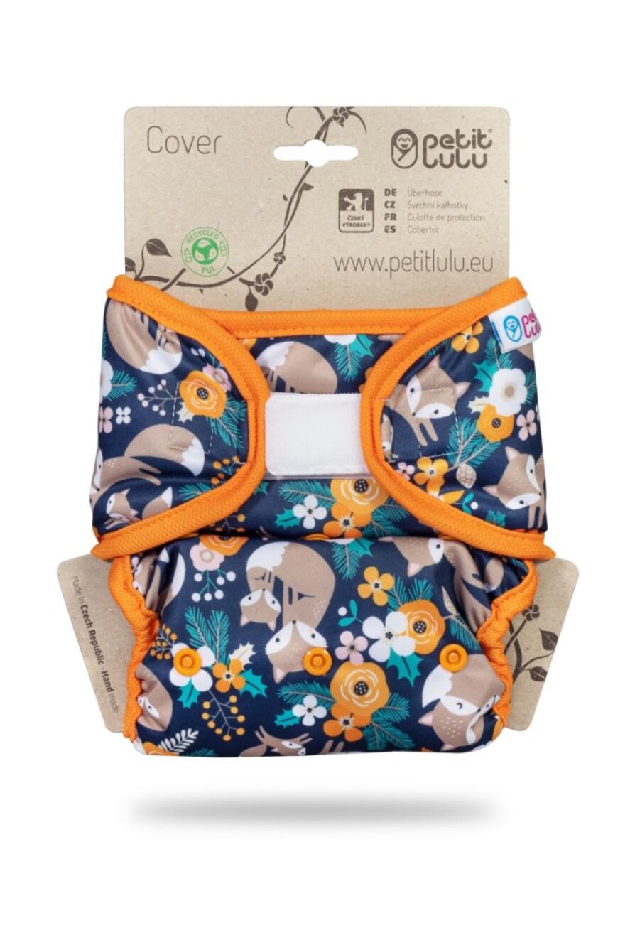 Petit Lulu One Size Überhose mit Fleece-Laschen (Klett) - Fox Family von Petit Lulu