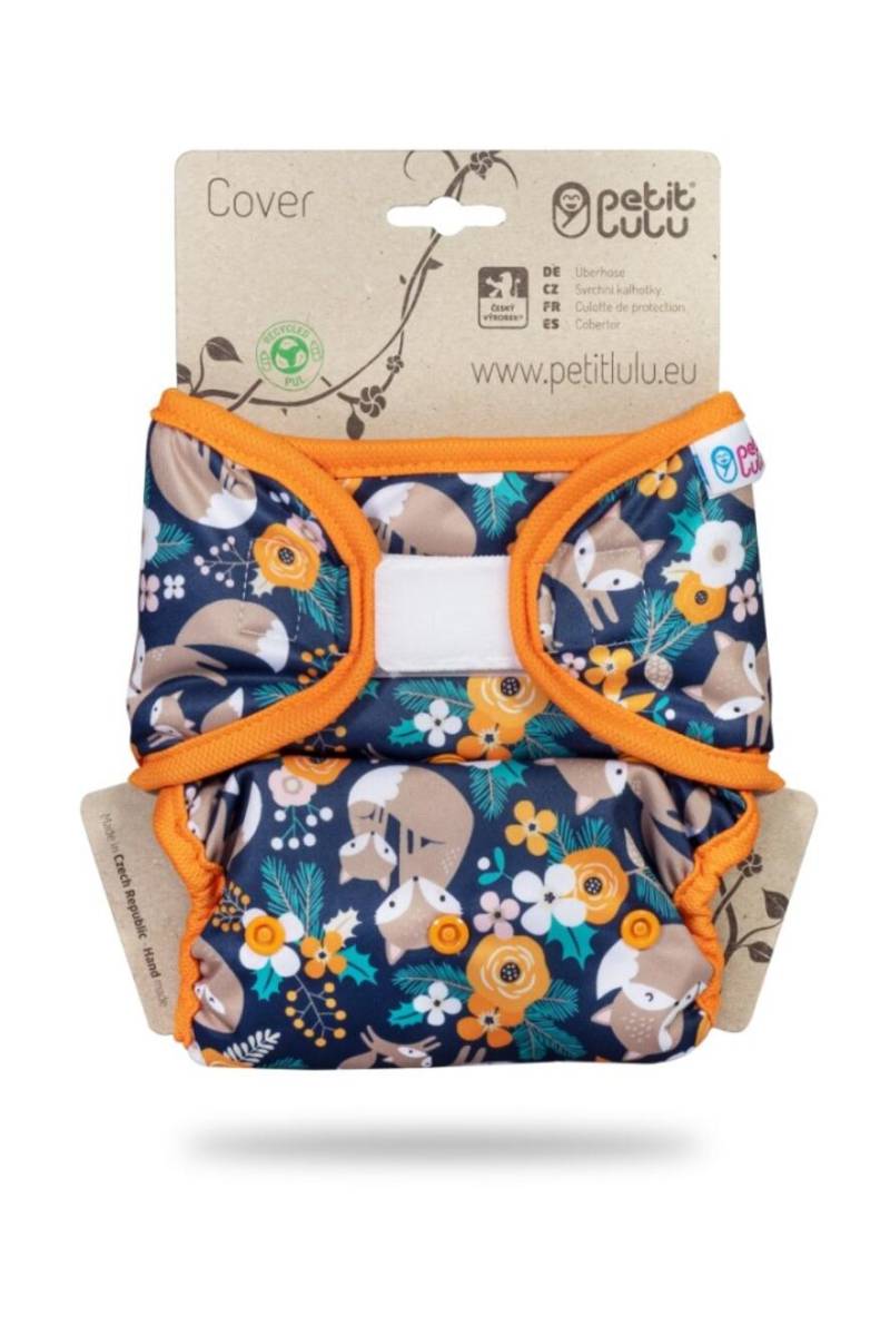 Petit Lulu One Size Überhose mit Fleece-Laschen (Klett) - Fox Family von Petit Lulu