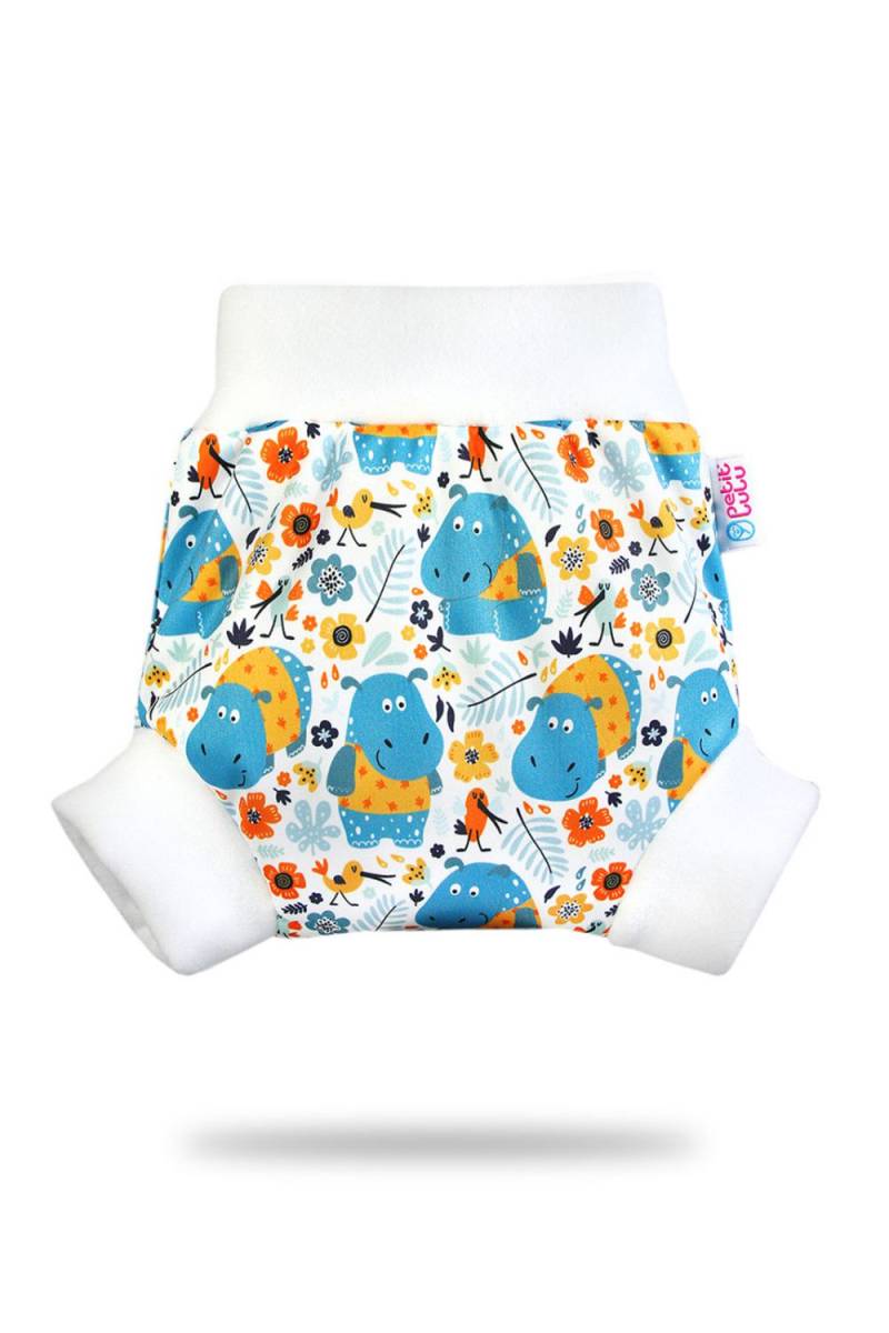Petit Lulu Schlupfüberhose - S (4 - 7 kg) Hippos von Petit Lulu