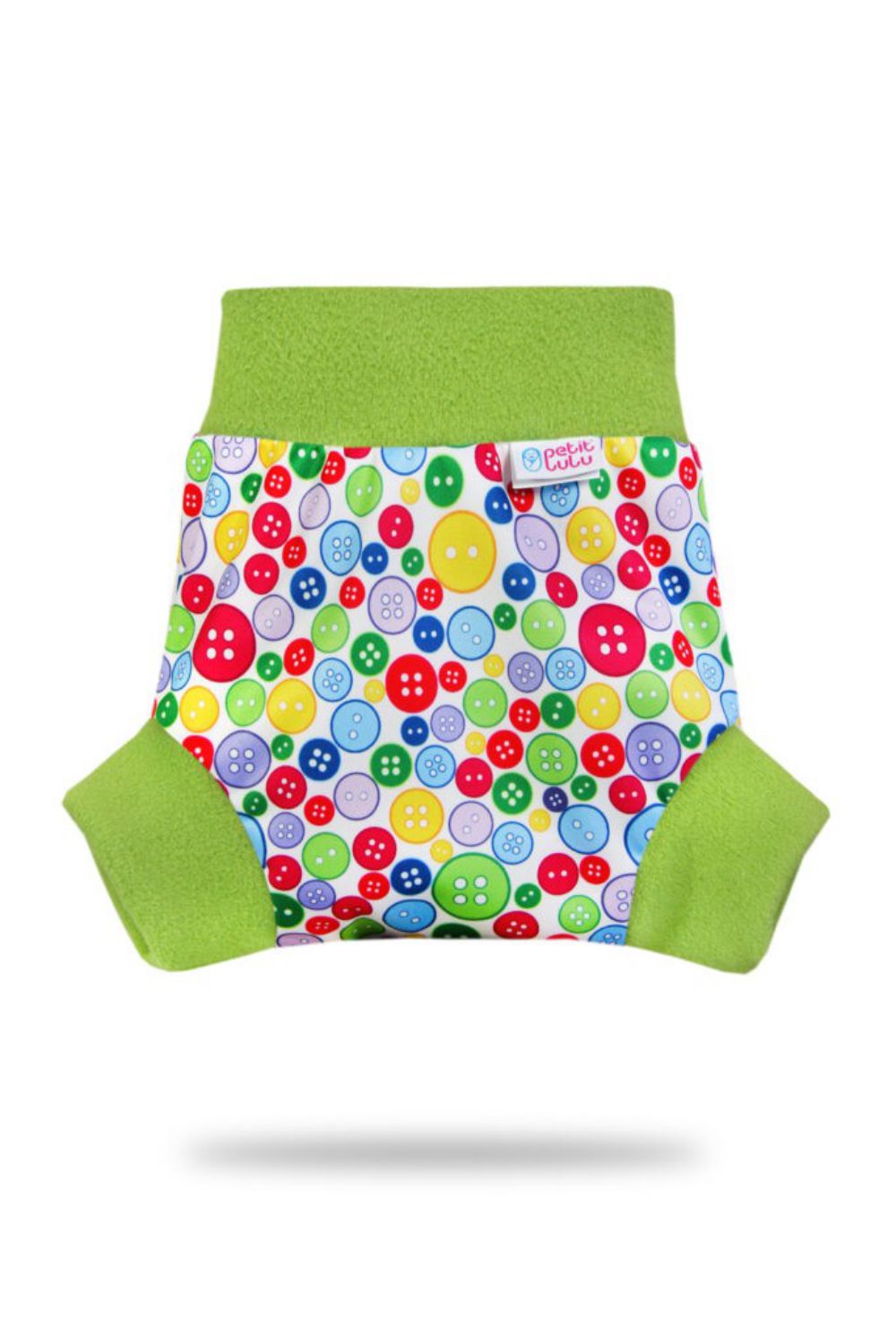 Petit Lulu Schlupfüberhose - L (9 - 13 kg) Sewing Buttons (grün) von Petit Lulu