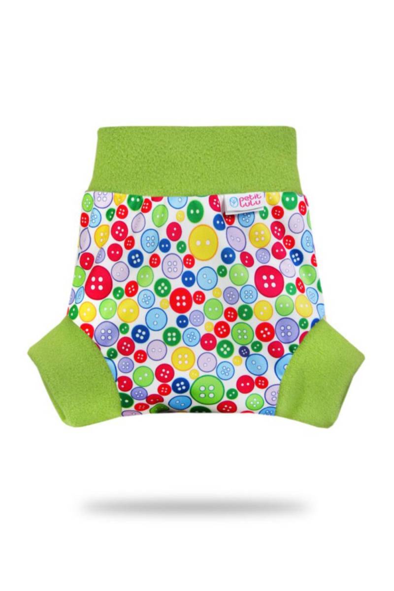 Petit Lulu Schlupfüberhose - Sewing Buttons (grün) L (9 - 13 kg) von Petit Lulu
