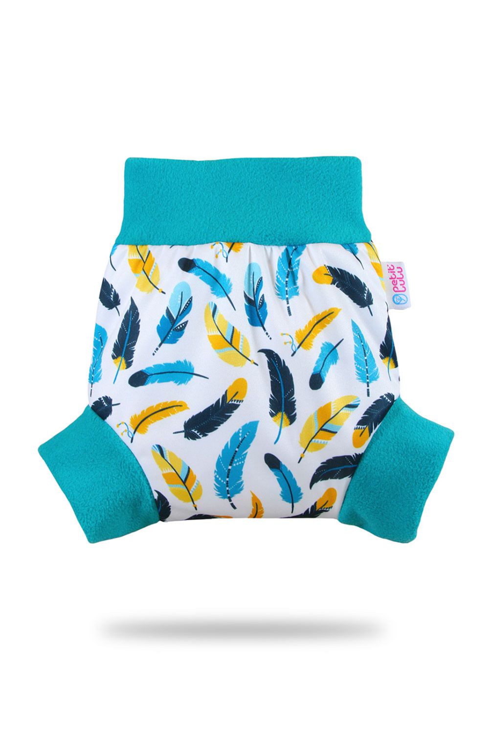 Petit Lulu Schlupfüberhose - XXL (15 - 18 kg) Turquoise Feathers von Petit Lulu