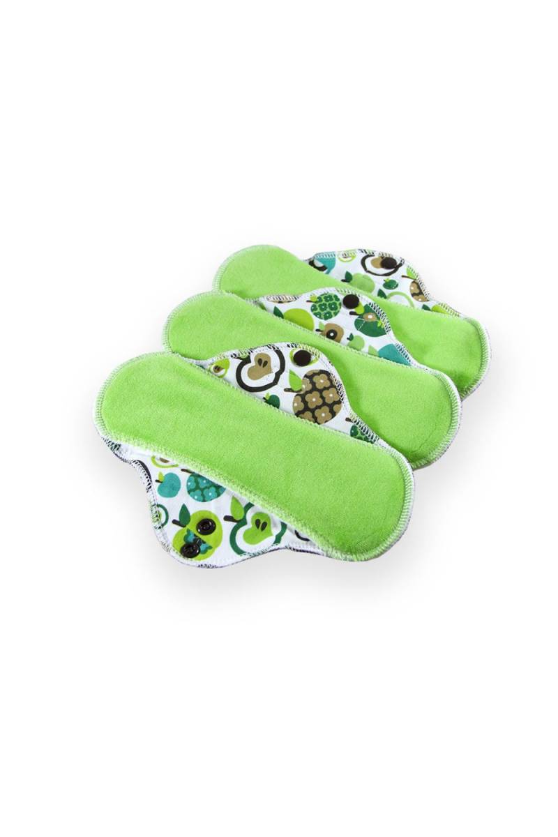 Petit Lulu Slipeinlagen & Stoffbinden CLASSIC - 3 Stk. - Apples (green) Slipeinlage (S) von Petit Lulu
