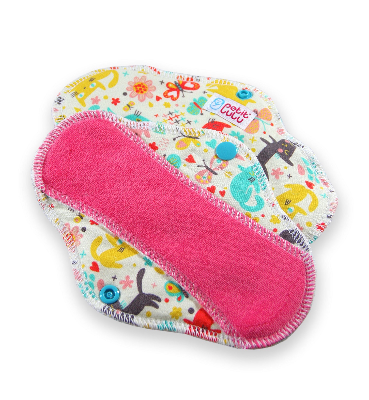 Petit Lulu Slipeinlagen & Stoffbinden CLASSIC - 3 Stk. - Cat Meadow L (Nachtbinde) von Petit Lulu