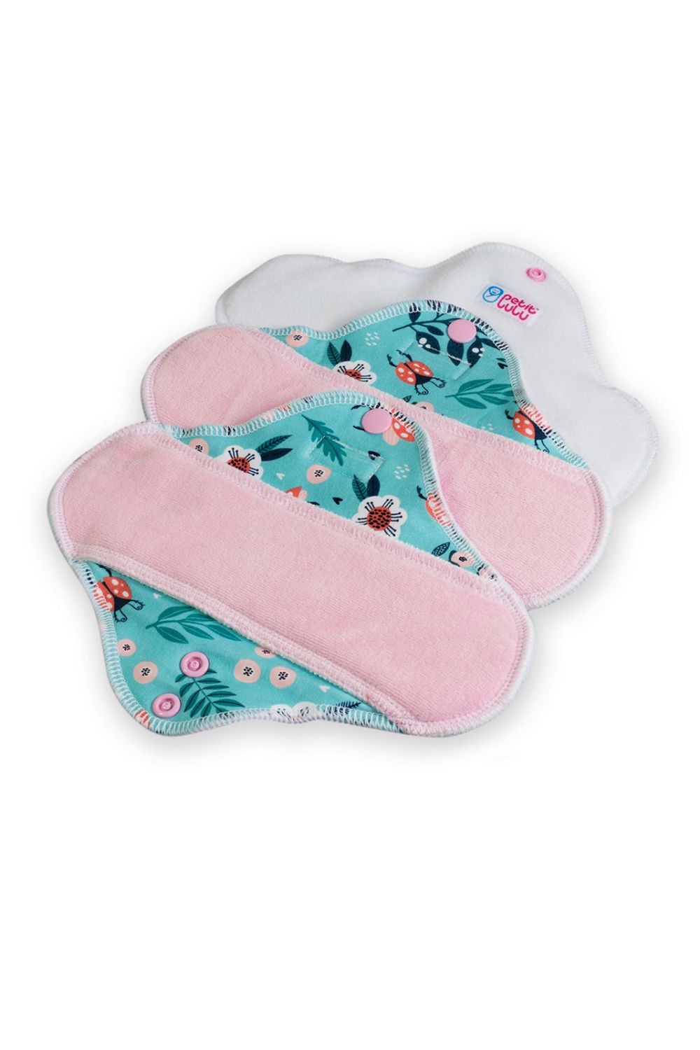 Petit Lulu Slipeinlagen & Stoffbinden CLASSIC - 3 Stk. - Ladybirds in the Meadow Slipeinlage (S) von Petit Lulu