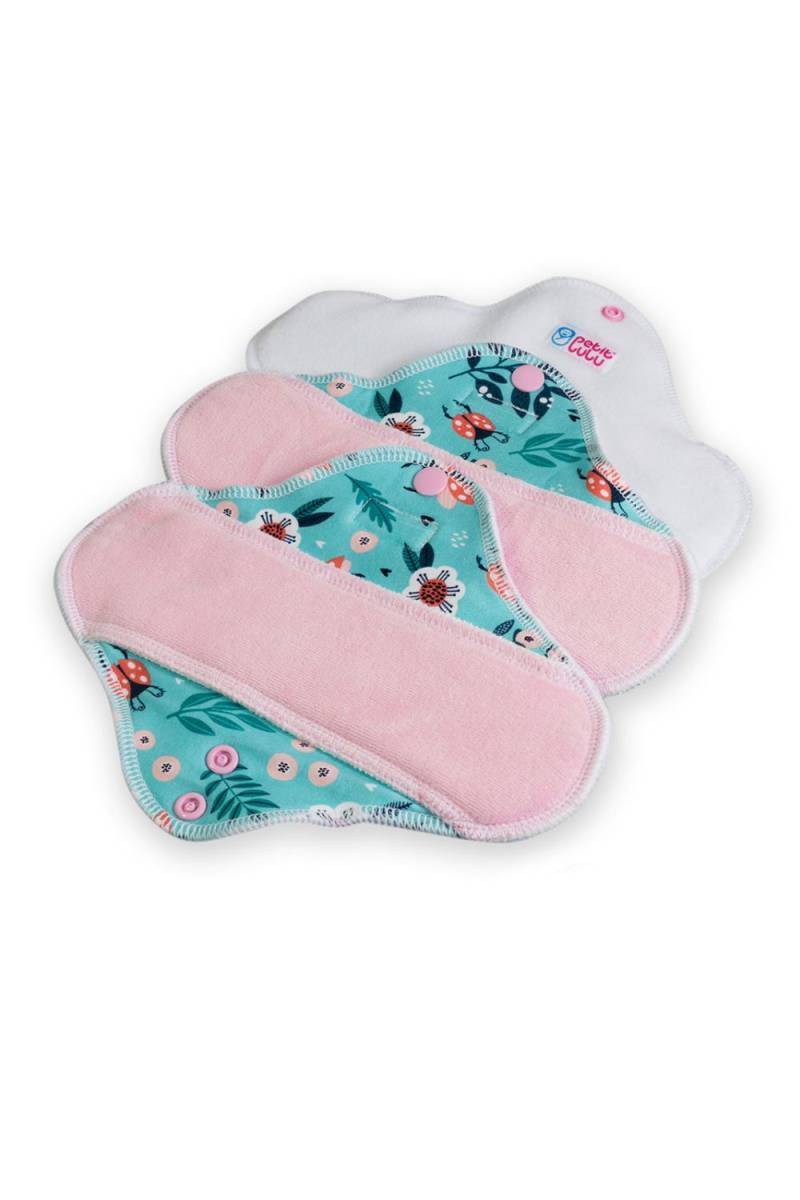 Petit Lulu Slipeinlagen & Stoffbinden CLASSIC - 3 Stk. - Ladybirds in the Meadow Slipeinlage (S) von Petit Lulu