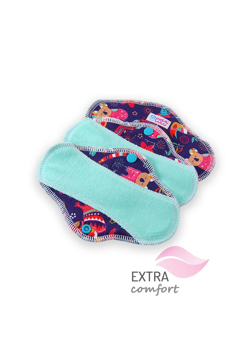 Petit Lulu Stoffbinden SLIM - 3 Stk. - Australian Animals Normalbinde (M) von Petit Lulu