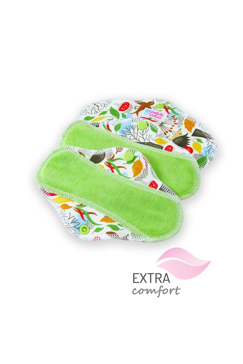 Petit Lulu Stoffbinden SLIM - 3 Stk. - Autumn Hedgies Normalbinde (M) von Petit Lulu