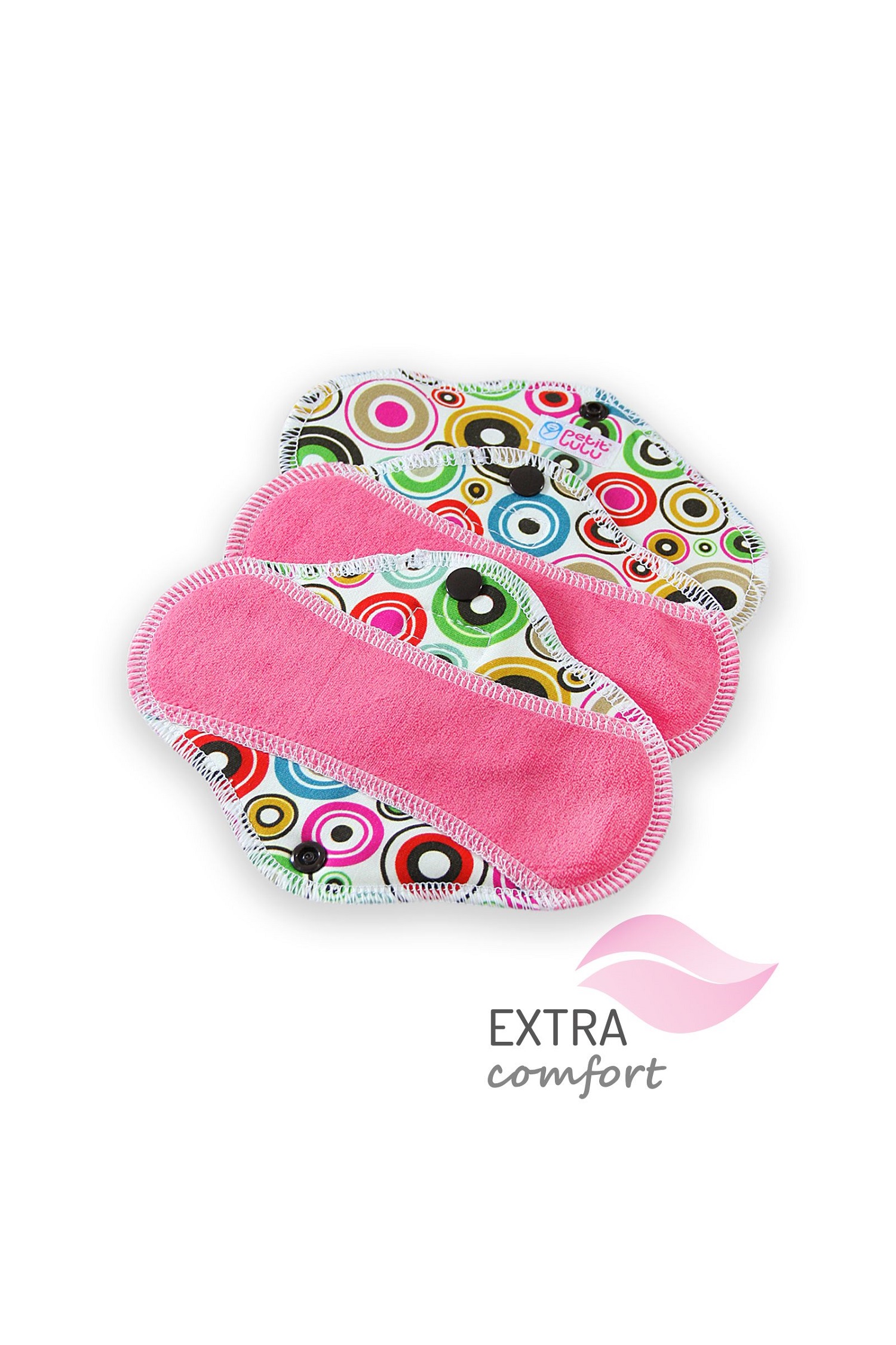 Petit Lulu Stoffbinden SLIM - 3 Stk. - Circles Normalbinde (M) von Petit Lulu