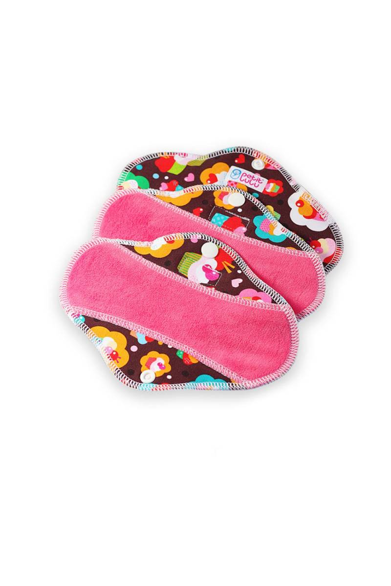 Petit Lulu Stoffbinden SLIM - 3 Stk. - Cupcakes Slipeinlage (S) von Petit Lulu