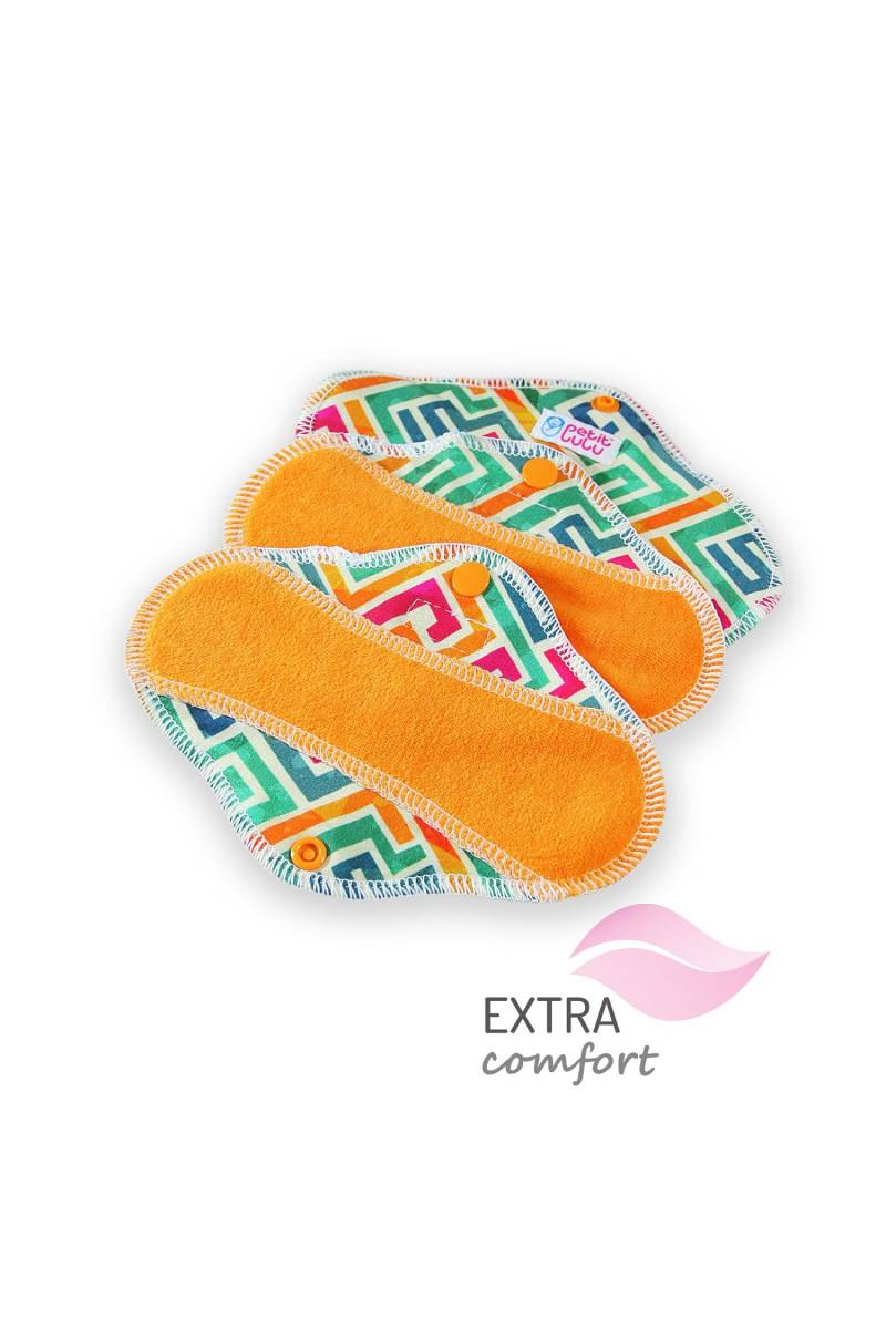 Petit Lulu Stoffbinden SLIM - 3 Stk. - Labyrinth Normalbinde (M) von Petit Lulu