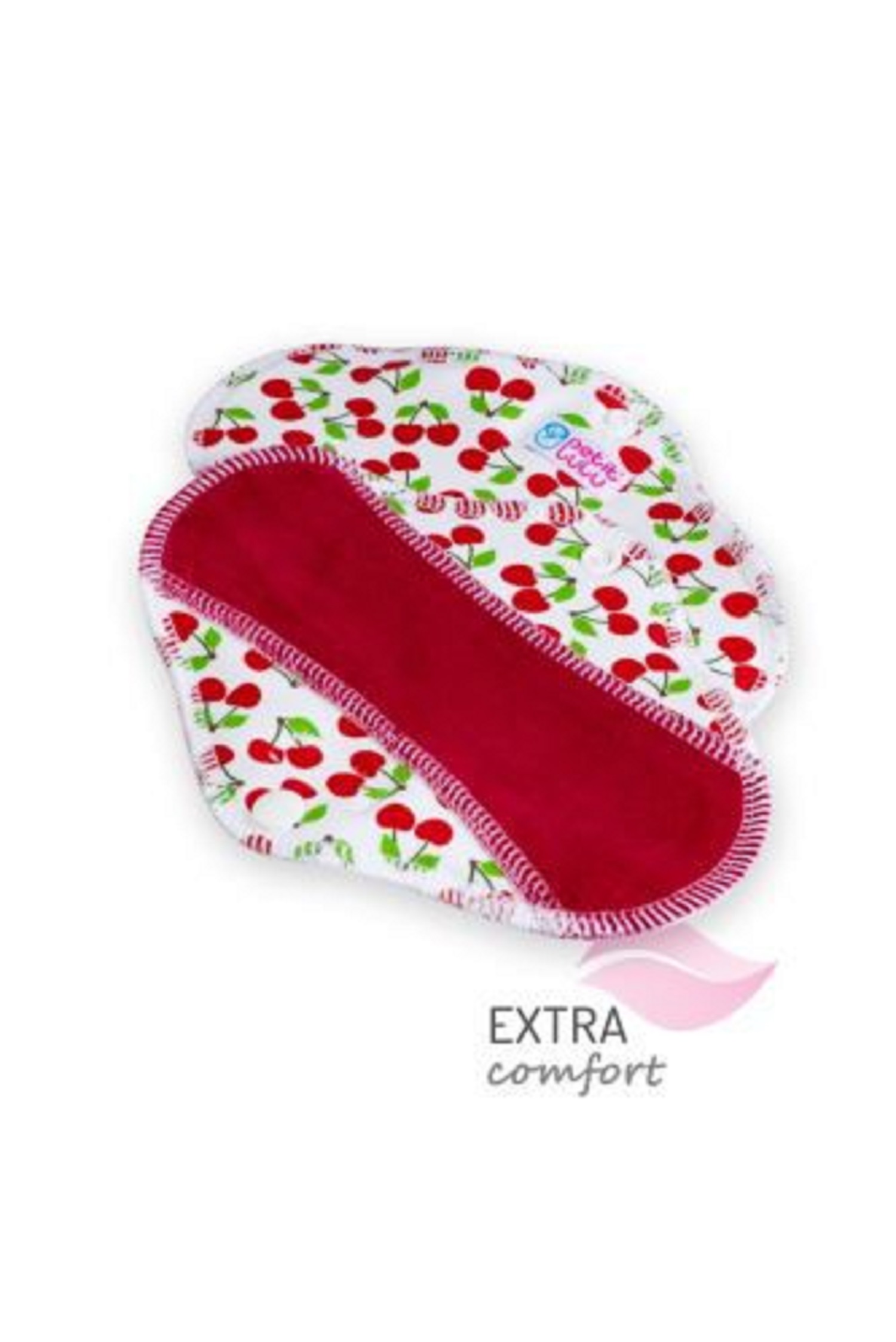Petit Lulu Stoffbinden SLIM - 3 Stk. - Sweet Cherries Normalbinde (M) von Petit Lulu