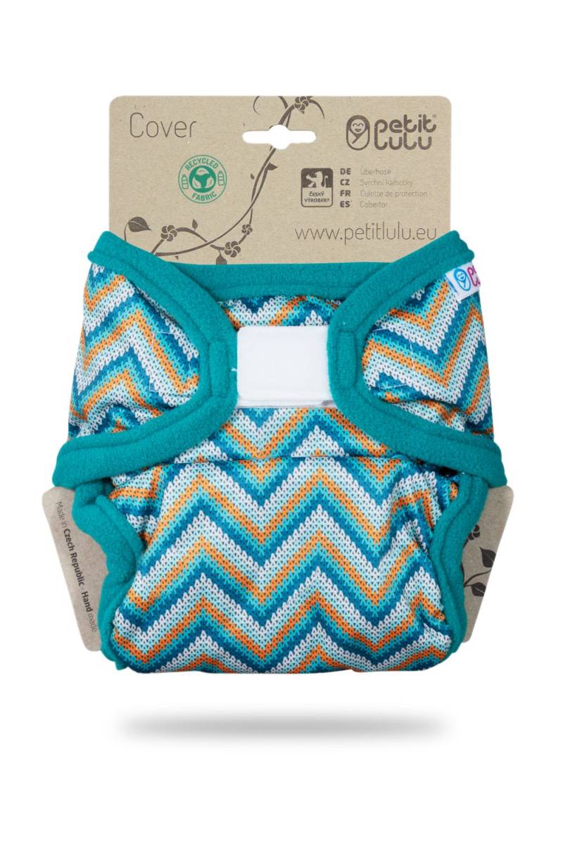 Petit Lulu Überhose XL (Klett) - Knitted Chevron von Petit Lulu