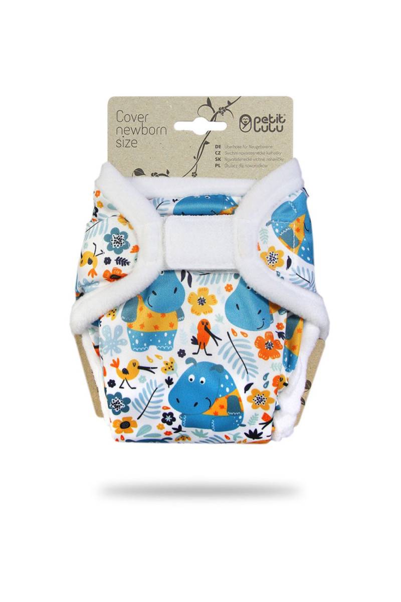 Petit Lulu Überhose für Neugeborene (Klett) - Hippos von Petit Lulu