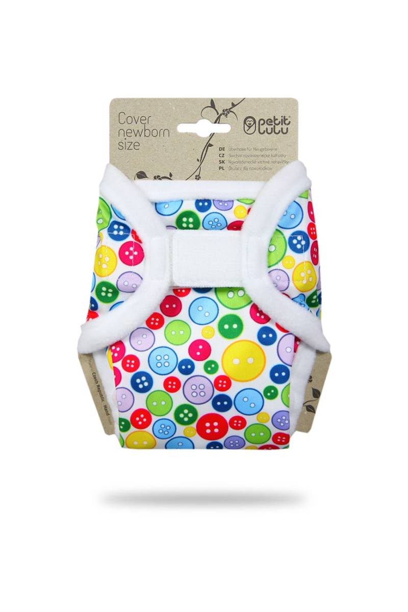 Petit Lulu Überhose für Neugeborene (Klett) - Sewing Buttons von Petit Lulu