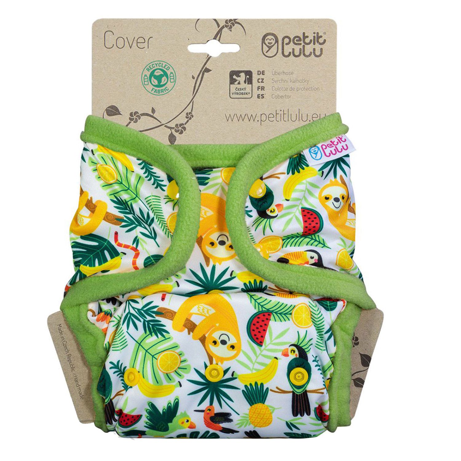 Petit Lulu Überhose mit Laschen One Size (Druck) - Chilling Sloth von Petit Lulu