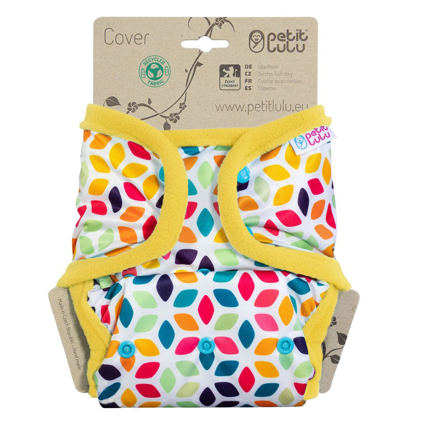 Petit Lulu Überhose mit Laschen One Size (Druck) - Floral Cubes von Petit Lulu