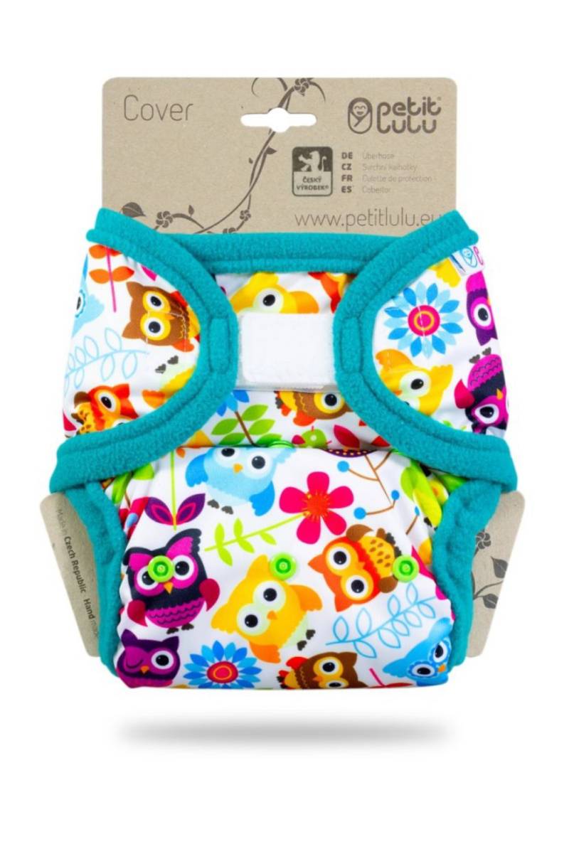 Petit Lulu Überhose mit Laschen One Size (Klett) - Happy Owls von Petit Lulu