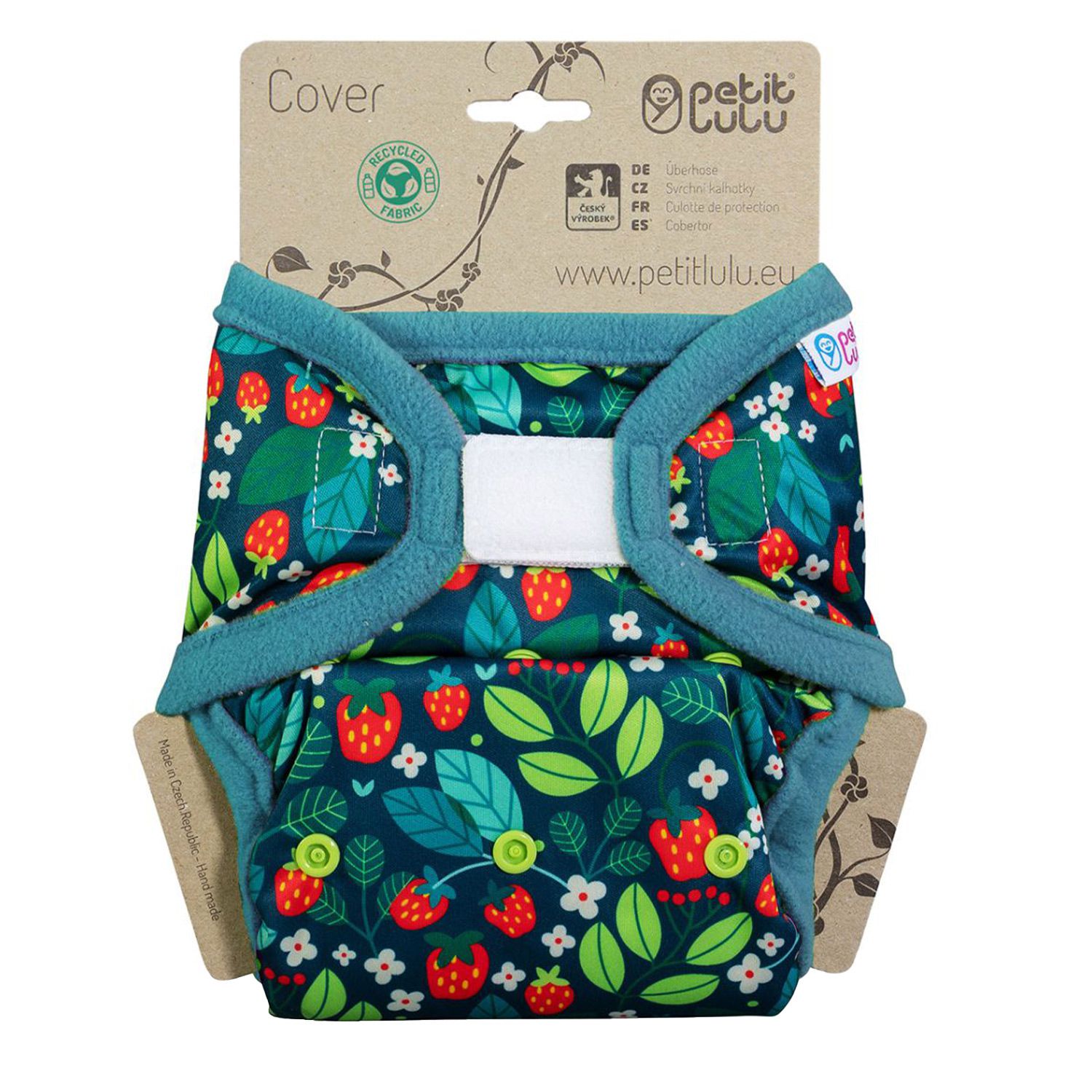 Petit Lulu Überhose mit Laschen One Size (Klett) - Wild Strawberries von Petit Lulu