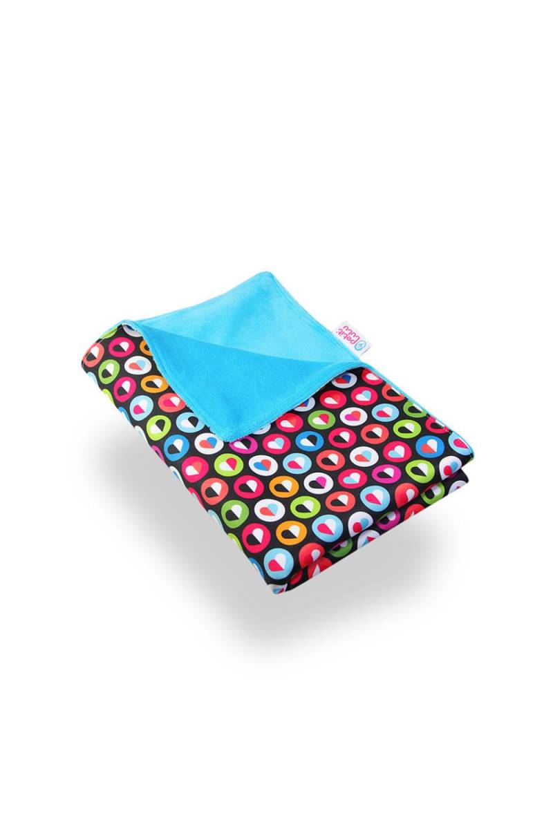 Petit Lulu Wickelunterlage - Colourful Hearts von Petit Lulu