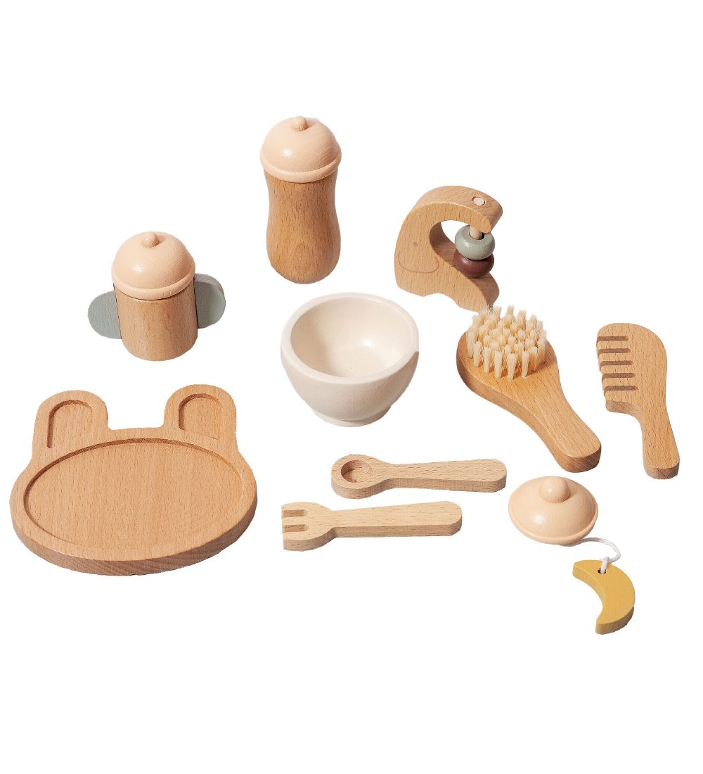 Petit Monkey Puppen-Essenset - 10 Teile - Holz - Petit Monkey - One Size - Puppenzubehör Petit Monkey Puppen-Essenset - 10 Teile - Holz - Petit Monkey - One Size - Puppenzubehör von Petit Monkey