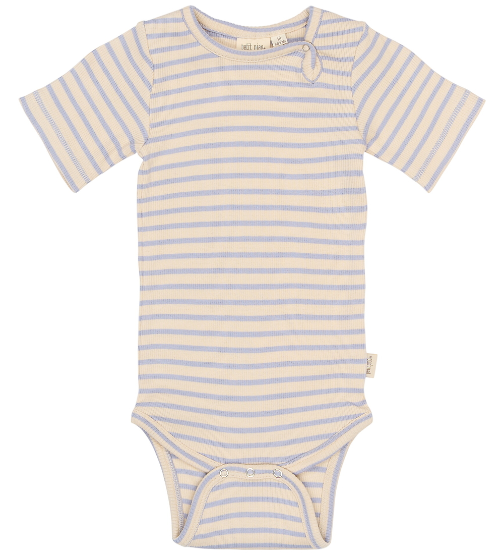 Petit Piao Body k/ä - Rib/Modal - PpSky - Cosmic Sky Striped - Petit Piao - 2 Jahre (92) - Body K/Ä von Petit Piao