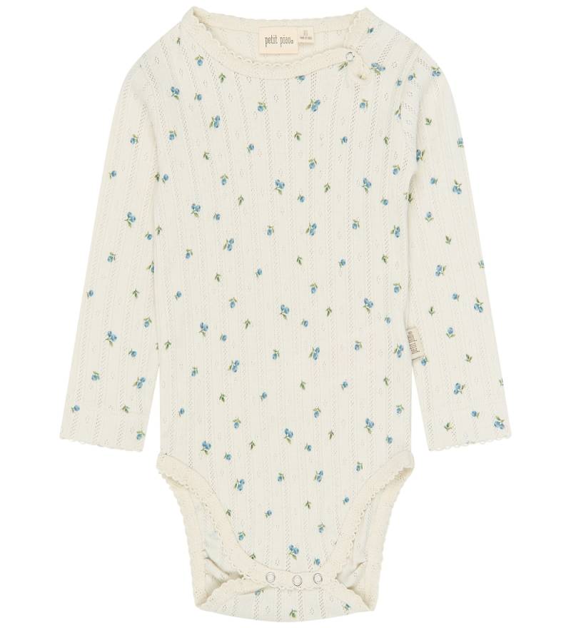 Petit Piao Body l/ä - PPGracie - Eierlikör Blueberry AOP - Petit Piao - 1 Jahr (80) - Body L/Ä von Petit Piao