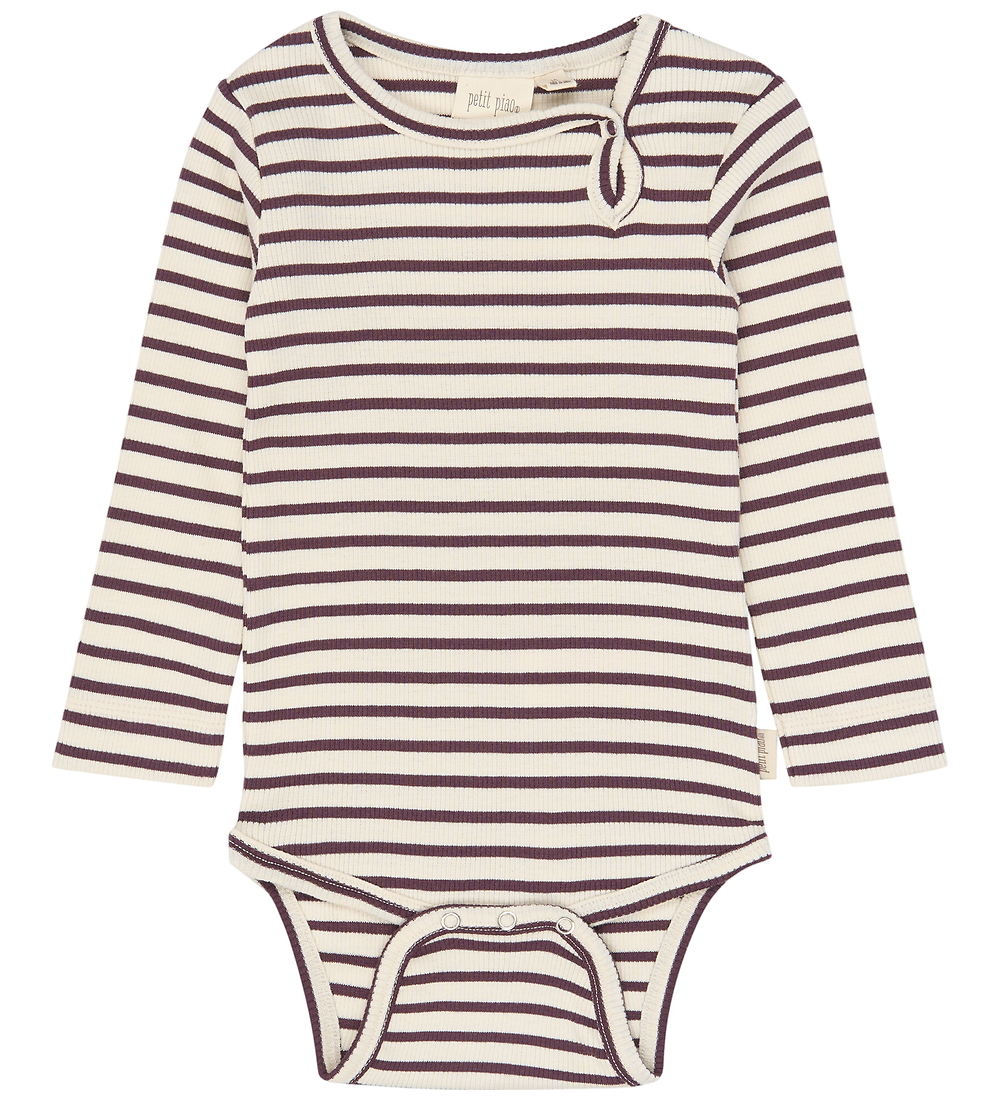 Petit Piao Body l/ä - PPSky - Huckleberry Striped - Petit Piao - 1½ Jahre (86) - Body L/Ä von Petit Piao