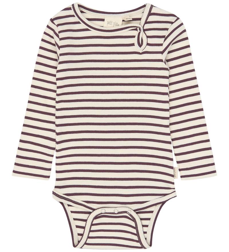 Petit Piao Body l/ä - PPSky - Huckleberry Striped - Petit Piao - 1½ Jahre (86) - Body L/Ä von Petit Piao