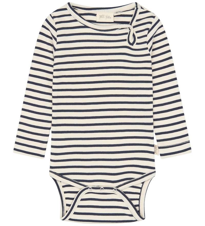 Petit Piao Body l/ä - PPSky - Navy Blazer Striped - Petit Piao - 1½ Jahre (86) - Body L/Ä von Petit Piao