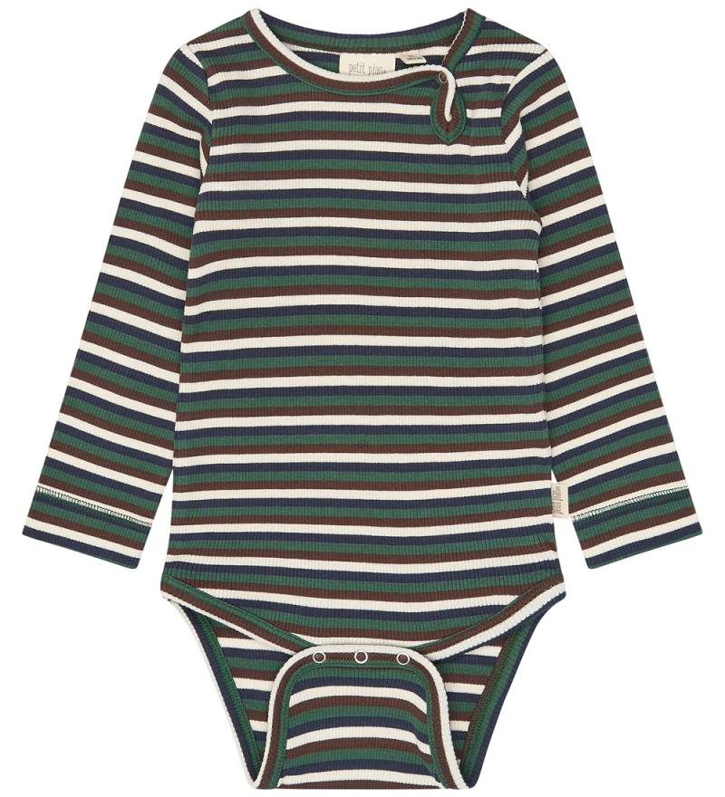 Petit Piao Body l/ä - PPSong - Trekking Green Mehrstreifig - Petit Piao - 1½ Jahre (86) - Body L/Ä von Petit Piao